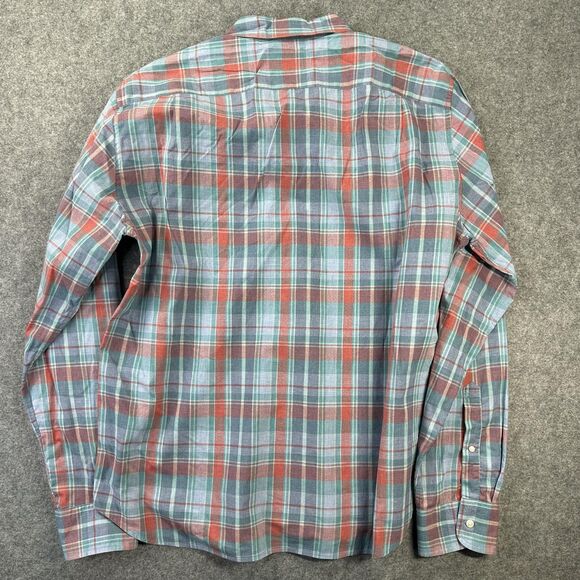 J Crew Shirt Mens XL Blue Plaid Long Sleeve Button Down Slim Fit Cotton - Picture 8 of 8